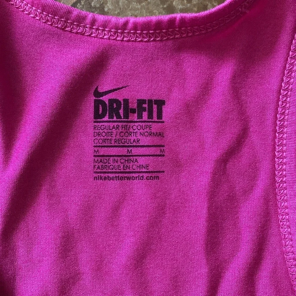 Nike hot pink racerback scoop‎ neck Dri-Fit tank top